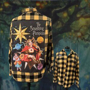 Upcycled Smashing Pumpkins Flannel | Mellon Collie 1995 | Oversized size  L